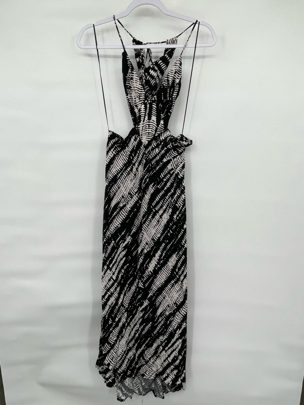 GOA NWT blue white cut out strappy maxi dress
